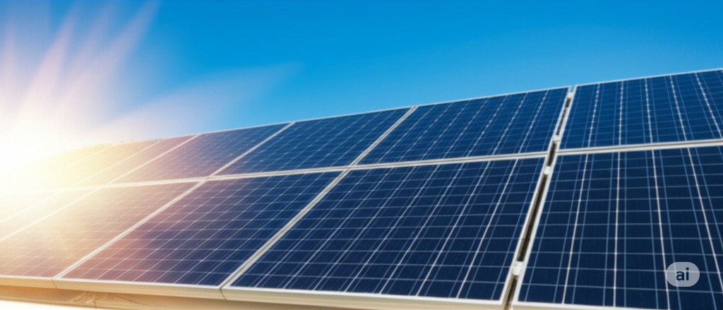Solar panels on roof